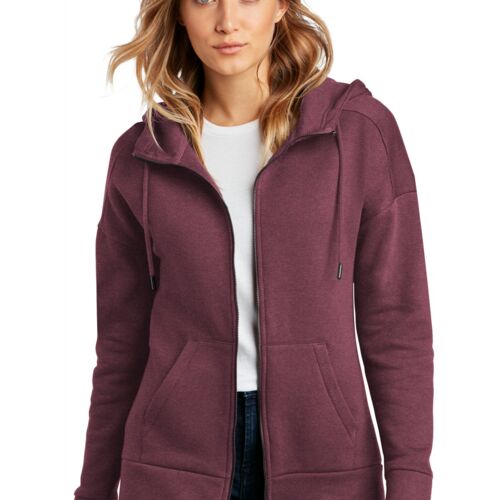 District ® Women's Perfect Weight ® Fleece Drop Shoulder Full Zip Hoodie Thumbnail